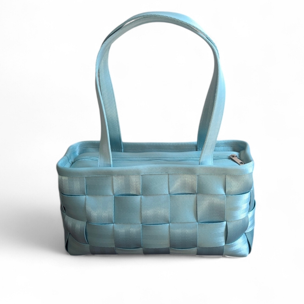 Harveys Light Blue Woven Satchel